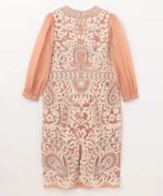 GRACE CONTINENTAL オーガン袖コード刺繍ドレス