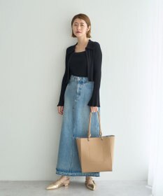 YECCA VECCA 【2点SET】キャミセット襟付きZIPカーディガン