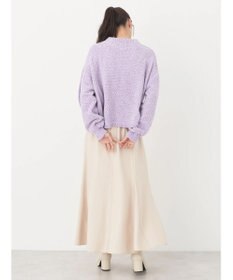 earth music&ecology シャイニーベロアモールプルオーバー