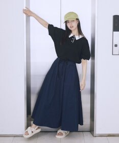 earth music&ecology バイカラーポロニット