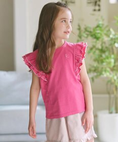組曲 KIDS 【110-140㎝】 フルールフリルTシャツ
