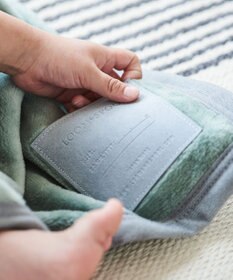 LOOM&SPOOL FOL綿毛布ブランケット／カーキ