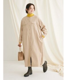 CRAFT STANDARD BOUTIQUE コーデュロイパールドット釦ワンピース