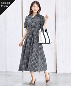 Tiaclasse L 【洗える】開襟シャツワンピース