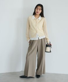 CRAFT STANDARD BOUTIQUE レイヤードポロ衿カーディガン