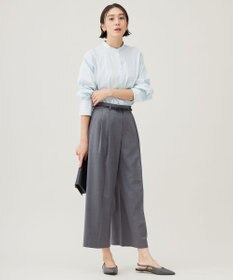 自由区 【スタイリストコラボ・洗える】SOMELOSバンドカラー シャツ