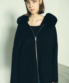 GRACE CONTINENTAL フードファーリバーポンチョ