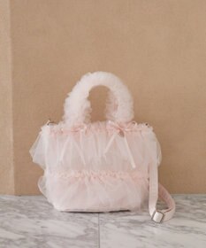 Maison de FLEUR チュールフリル2Wayトートバッグ