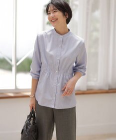 J.PRESS LADIES 【WEB限定】ストライプ シャーリング ブラウス