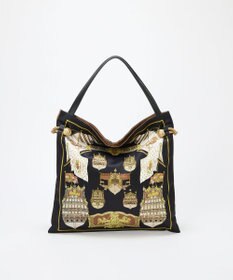 TOPKAPI 【TREASURE TOPKAPI】マイルドサテン スカーフ柄 トートバッグ