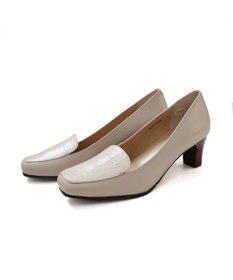 Pointer 日本製 クロコ型押しパンプス