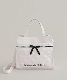 Maison de FLEUR コットンフリル2Wayトートバッグ