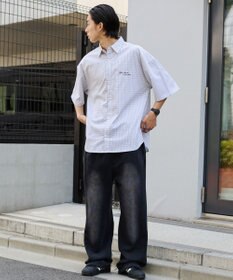 WEGO 【ウエストゴム/らくらくパンツ】アシッドウォッシュグラフィックスウェットパンツ