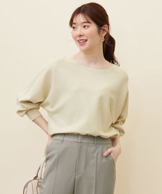 ANY SIS L 【洗える】パフスリーブラメ ニット