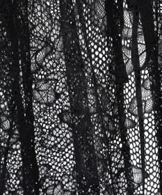 YECCA VECCA リーフ柄レースキャミワンピース