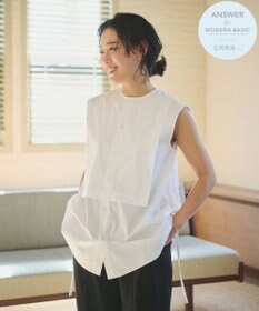 #Newans 【ANSWER for モダンベーシック】ビブヨークデザインブラウス
