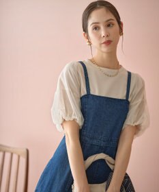 組曲 【人気につき新色追加！】チュールスリーブ カットソー