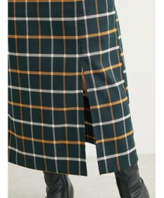 Green Parks ベルトデザインチェックＩラインスカート