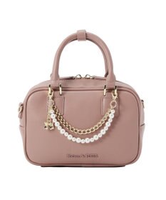 Maison de FLEUR チャーム付きワイドボストンバッグ