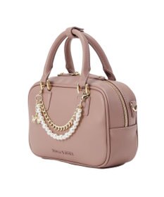 Maison de FLEUR チャーム付きワイドボストンバッグ