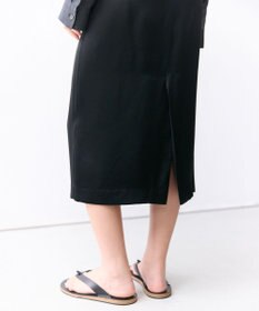 BEIGE， CASSITER / リネンブレンド サテンスカート