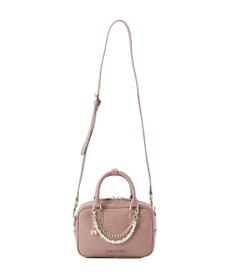 Maison de FLEUR チャーム付きワイドボストンバッグ