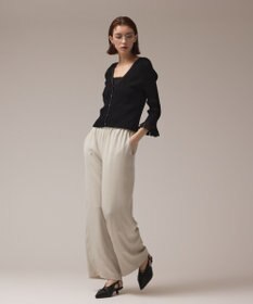 GRACE CONTINENTAL シアーフリルニットカーディガン