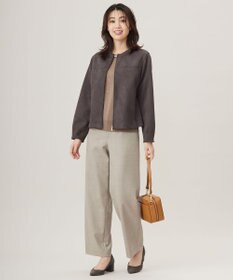 J.PRESS LADIES 【洗える】ANASTASIA milled セミワイド パンツ