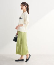 Green Parks 微光沢　プリーツスカート