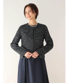 Green Parks ｅｆ－ｄｅ　ツィード調ノーカラージャケット