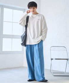 WEGO 【ウエストゴム】スーパーバギーデニムスラックス