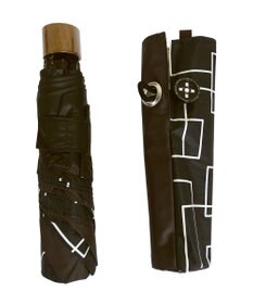 +RING 【遮光/99%以上】【数量限定】レディース向け 晴雨兼用（折）50cm BLK-PTN T949