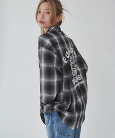 WEGO 【ユニセックス着用ITEM】グラフィックオンブレチェックシャツ（LS）