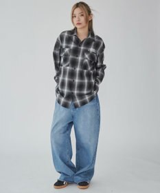 WEGO 【ユニセックス着用ITEM】グラフィックオンブレチェックシャツ（LS）