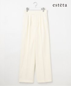 23区 S 【エステータ】ウールダブルクロス ワイドパンツ