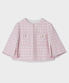 GRACE CONTINENTAL チェックツイードショートジャケット