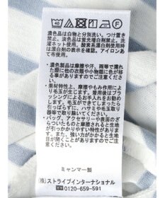 earth music&ecology 襟レースボーダーポンチョ