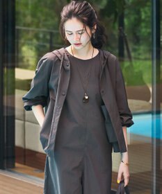 23区 L 【SLOW/一部店舗限定】UVカット/撥水/接触冷感 ナイロンタスランタフタ ライトブルゾン