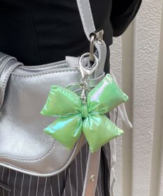 WEGO メタリッククッションリボンキーホルダー