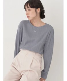 earth music&ecology コットンシアークルーネックプルオーバー