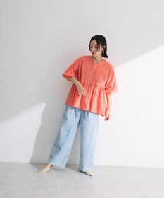 Green Parks ライトデニムワイドパンツ