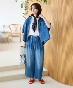 Green Parks ライトデニムワイドパンツ