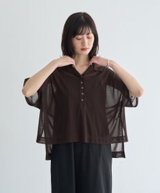 YECCA VECCA 【2点SET】シアーポロシャツ×キャミワンピース