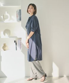 #Newans 【ANSWER for 骨格ストレート】バンドカラーシャツワンピース