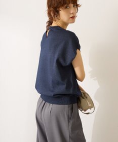 AMERICAN HOLIC 【WEB限定】接触冷感ラメフレンチスリーブニットプルオーバー