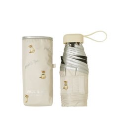 MOONBAT 【 遮光率100％/遮熱/UV/コンパクト】PAUL&JOE ACCESSOIRES(ポール&ジョー) 晴雨兼用日傘 ヌネット×ロゴ ネコ 5段折りたたみ傘