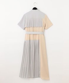 GRACE CONTINENTAL プリーツ配色ワンピース