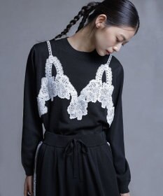 組曲 S 【組曲×setsuko sagittaire】レーシートラック プルニット