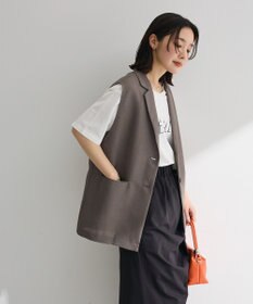 Green Parks メッシュフレンチスリーブジレ