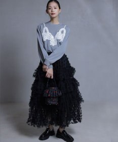 組曲 S 【組曲×setsuko sagittaire】レーシートラック プルニット